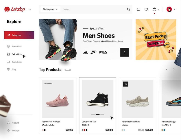 Bel Zioo web site Shoes