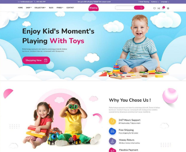 Boy's shop web site