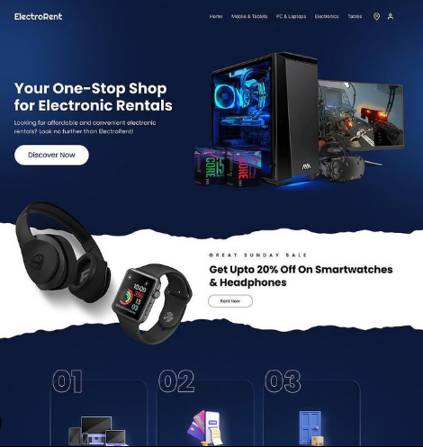 ElectroRent e-commerce web site