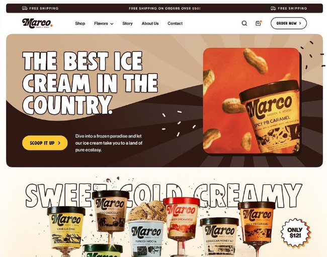 Marco Creamy web site