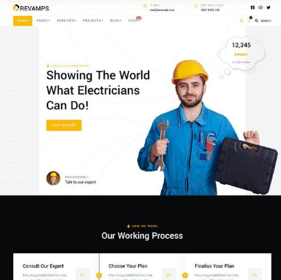 Revamps Electricians web site